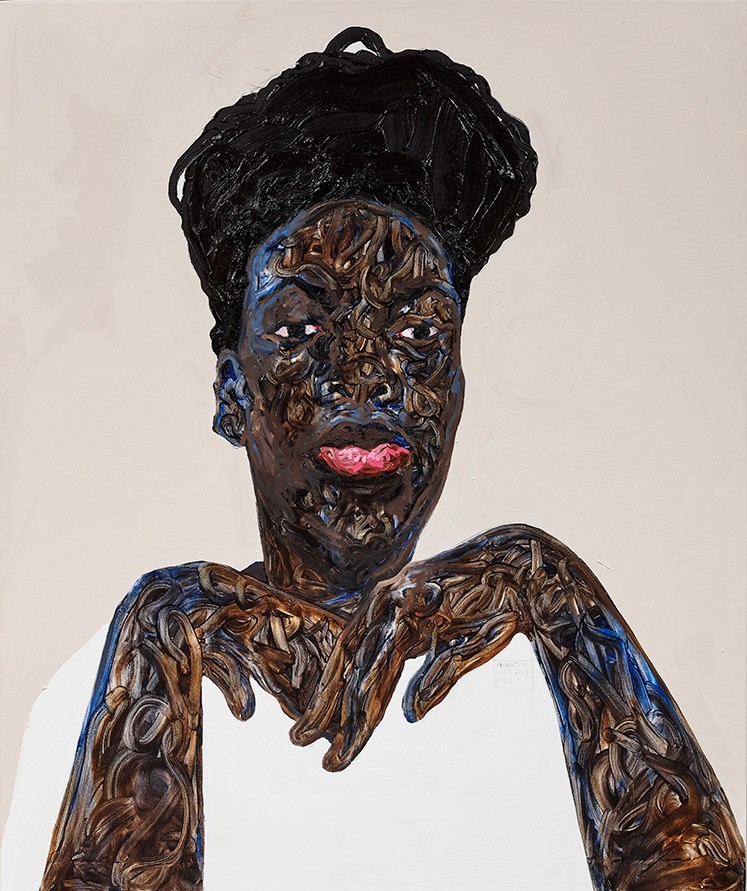 Amoako Boafo, Laced Fingers, 2022