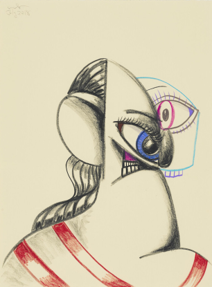 George Condo, Portrait Composition, 2018