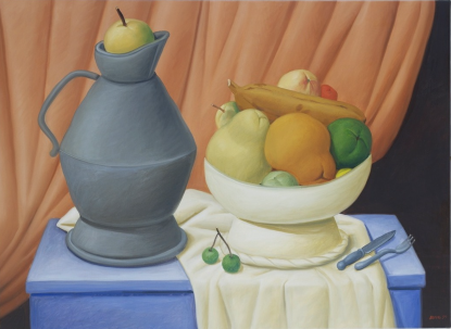 Fernando Botero, Still Life with Fruit Bowl, 1999